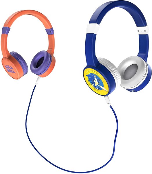 Fej-/fülhallgató Energy Sistem LOL&ROLL Sonic Kids Headphones Blue Csatlakozási lehetőségek (portok)