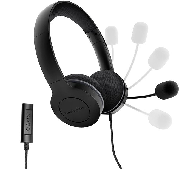 Fej-/fülhallgató Energy Sistem Headset Office 3 Black Jellemzők/technológia