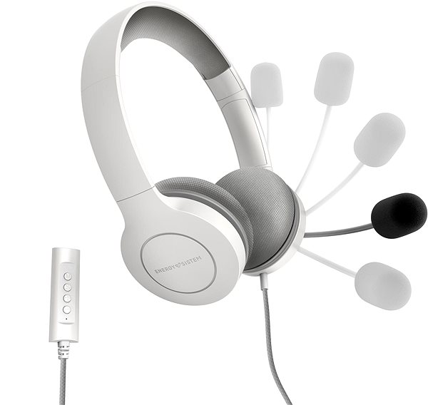 Fej-/fülhallgató Energy Sistem Headset Office 3 White Jellemzők/technológia