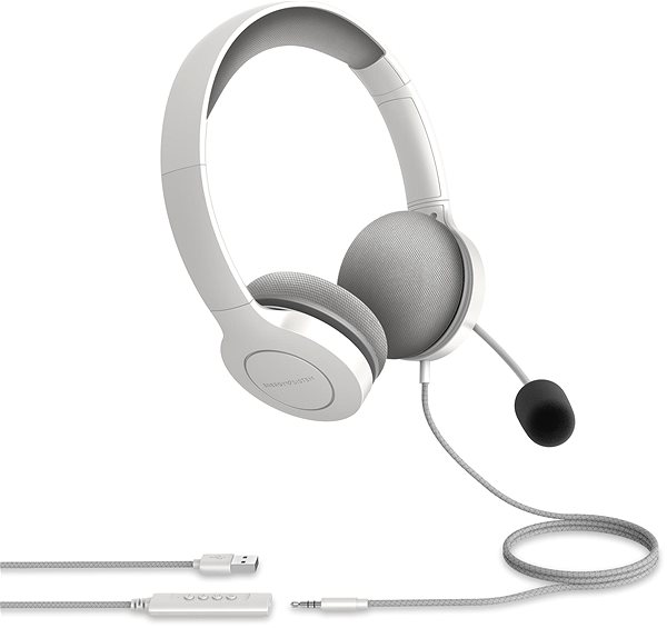 Fej-/fülhallgató Energy Sistem Headset Office 3 White Csatlakozási lehetőségek (portok)