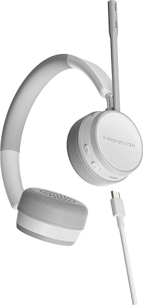 Vezeték nélküli fül-/fejhallgató Energy Sistem Wireless Headset Office 6 White ...