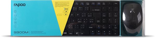 Keyboard and Mouse Set Rapoo 9300M Set CZ/SK Black Packaging/box
