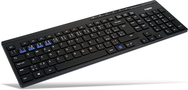 Keyboard and Mouse Set Rapoo 8100M Wireless Multi-Mode Black CZ/SK Keyboard
