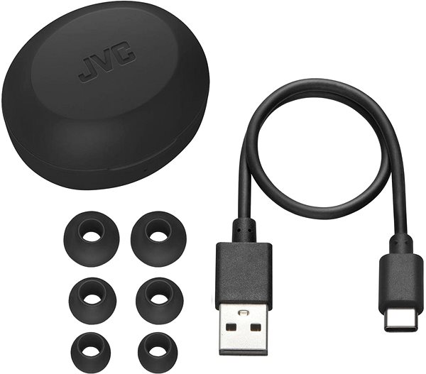 Vezeték nélküli fül-/fejhallgató JVC HA-A5T-BN-E Csomag tartalma