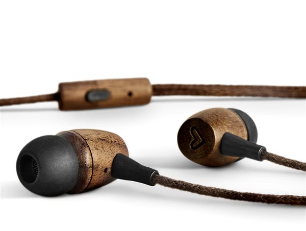 Headphones Energy System Earphones Eco Walnut Wood Lateral view