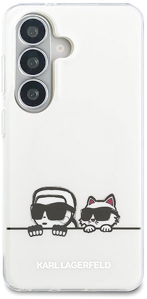 Telefon tok Karl Lagerfeld IML K&CH Peekaboo Logo Magnetic Samsung Galaxy S26+ fehér tok ...