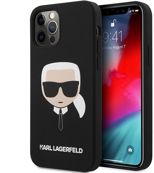Telefon tok Karl Lagerfeld Head Apple iPhone 12/12 Pro fekete tok ...