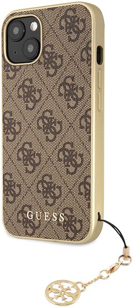 Handyhülle Guess 4G Charms Back Cover für Apple iPhone 13 Braun ...