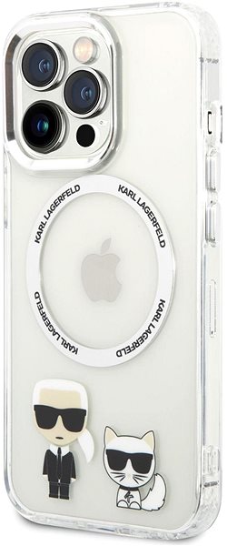 Handyhülle Karl Lagerfeld MagSafe Kompatible Hülle Karl und Choupette für iPhone 14 Pro Max Transparent ...