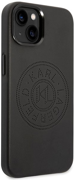 Handyhülle Karl Lagerfeld PU Leather Perforated Logo Back Cover für iPhone 14 Black ...