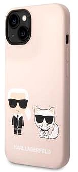 Handyhülle Karl Lagerfeld and Choupette Liquid Silicone Back Cover für iPhone 14 Plus Pink ...