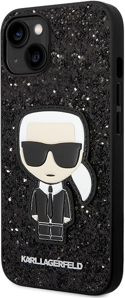 Kryt na mobil Karl Lagerfeld Glitter Flakes Ikonik Zadní Kryt pro iPhone 14 Black ...