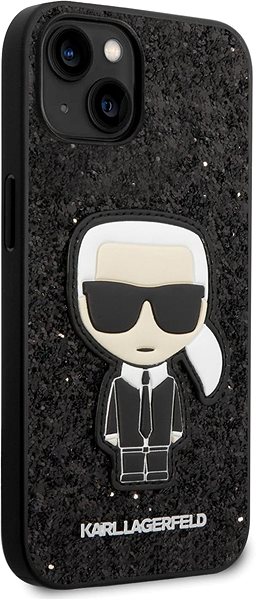 Kryt na mobil Karl Lagerfeld Glitter Flakes Ikonik Zadní Kryt pro iPhone 14 Black ...