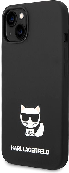 Handyhülle Karl Lagerfeld and Choupette Liquid Silicone Back Cover für iPhone 14 Black ...