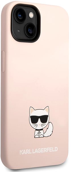 Telefon tok Karl Lagerfeld Liquid Silicone Choupette iPhone 14 rózsaszín hátlap tok ...
