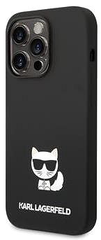 Handyhülle Karl Lagerfeld Liquid Silicone Choupette Back Cover für iPhone 14 Pro Black ...