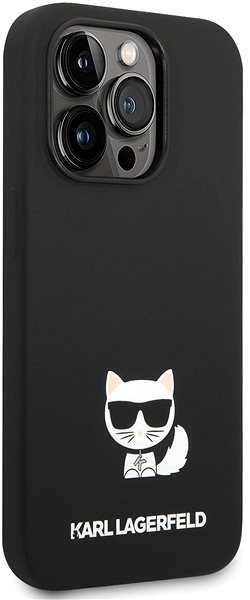 Handyhülle Karl Lagerfeld Liquid Silicone Choupette Back Cover für iPhone 14 Pro Black ...