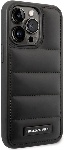 Handyhülle Karl Lagerfeld Quilted Puffy Metal Logo Back Cover für iPhone 14 Pro Max Black ...