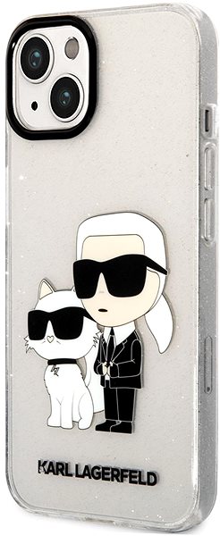 Kryt na mobil Karl Lagerfeld IML Glitter Karl and Choupette NFT Zadný Kryt pre iPhone 13 Transparent ...