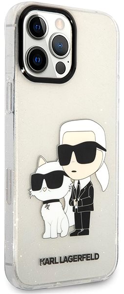 Handyhülle Karl Lagerfeld IML Glitter Karl und Choupette NFT Back Cover für iPhone 13 Pro Max transparent ...