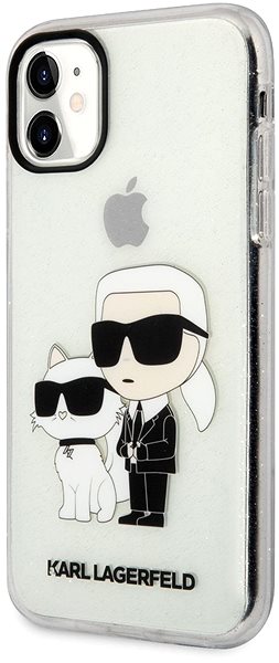Kryt na mobil Karl Lagerfeld IML Glitter Karl and Choupette NFT Zadný Kryt pre iPhone 11 Transparent ...