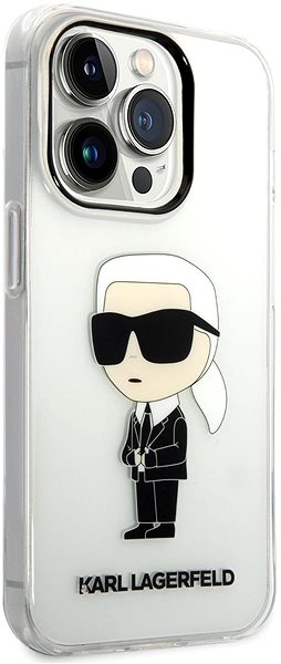 Kryt na mobil Karl Lagerfeld IML Ikonik NFT Zadný Kryt pre iPhone 14 Pro Max Transparent ...