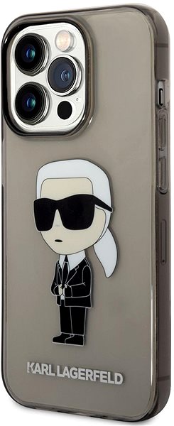 Telefon tok Karl Lagerfeld IML Ikonik NFT iPhone 14 Pro Max fekete hátlap tok ...