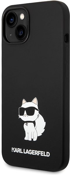 Telefon tok Karl Lagerfeld Liquid Silicone Choupette NFT iPhone 14 Plus fekete hátlap tok ...