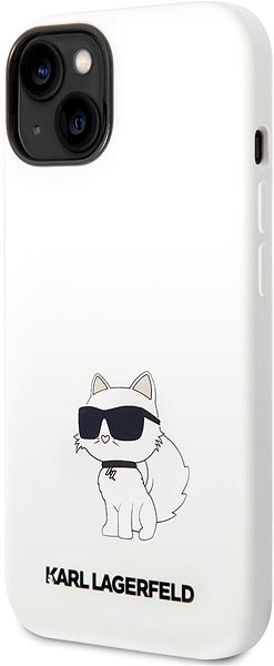 Handyhülle Karl Lagerfeld Liquid Silicone Choupette NFT Back Cover für iPhone 14 - Weiß ...