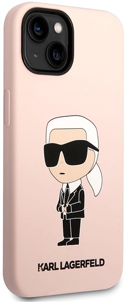 Telefon tok Karl Lagerfeld Liquid Silicone Ikonik NFT iPhone 14 rózsaszín hátlap tok ...