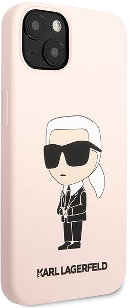 Telefon tok Karl Lagerfeld Liquid Silicone Ikonik NFT iPhone 13 rózsaszín hátlap tok ...