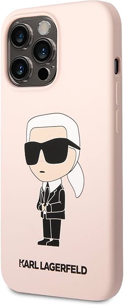 Telefon tok Karl Lagerfeld Liquid Silicone Ikonik NFT iPhone 13 Pro Max rózsaszín hátlap tok ...