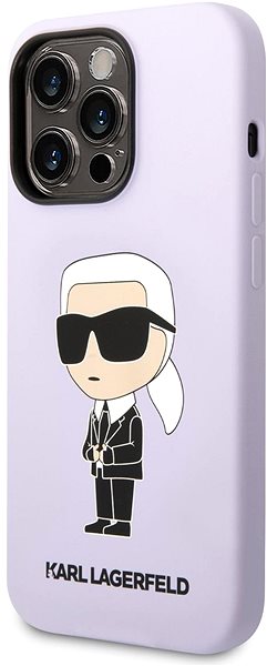 Kryt na mobil Karl Lagerfeld Liquid Silicone Ikonik NFT Zadný Kryt pre iPhone 14 Pro Max Purple ...