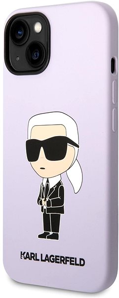 Telefon tok Karl Lagerfeld Liquid Silicone Ikonik NFT iPhone 14 Plus lila hátlap tok ...