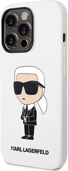 Kryt na mobil Karl Lagerfeld Liquid Silicone Ikonik NFT Zadný Kryt pre iPhone 14 Pro Max White ...