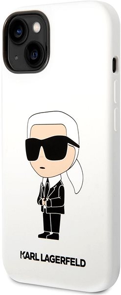 Telefon tok Karl Lagerfeld Liquid Silicone Ikonik NFT iPhone 14 fehér hátlap tok ...