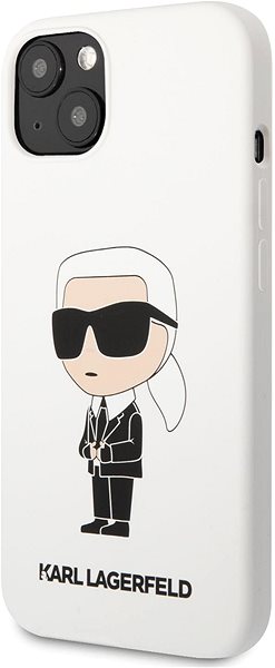 Kryt na mobil Karl Lagerfeld Liquid Silicone Ikonik NFT Zadný Kryt pre iPhone 13 White ...