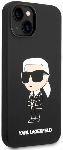 Telefon tok Karl Lagerfeld Liquid Silicone Ikonik NFT iPhone 14 fekete hátlap tok ...
