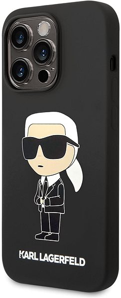 Telefon tok Karl Lagerfeld Liquid Silicone Ikonik NFT hátlap iPhone 14 Pro Black készülékhez ...