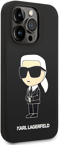 Telefon tok Karl Lagerfeld Liquid Silicone Ikonik NFT hátlap iPhone 14 Pro Max Black készülékhez ...