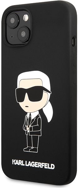 Kryt na mobil Karl Lagerfeld Liquid Silicone Ikonik NFT Zadný Kryt pre iPhone 13 Black ...