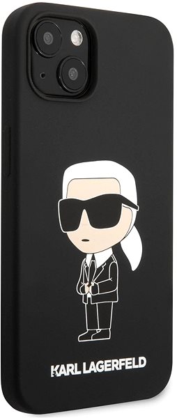 Kryt na mobil Karl Lagerfeld Liquid Silicone Ikonik NFT Zadný Kryt pre iPhone 13 Black ...