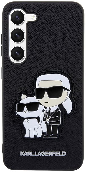 Telefon tok Karl Lagerfeld PU Saffiano Karl and Choupette NFT hátlap a Samsung Galaxy S23 készülékhez Black ...