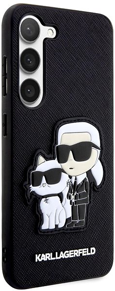 Kryt na mobil Karl Lagerfeld PU Saffiano Karl and Choupette NFT Zadný Kryt na Samsung Galaxy S23 Black ...