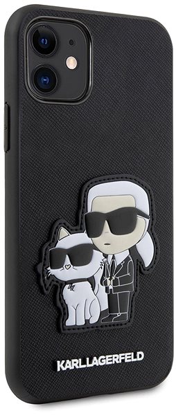 Kryt na mobil Karl Lagerfeld PU Saffiano Karl and Choupette NFT Zadný Kryt na iPhone 11 Black ...