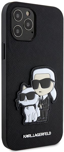 Handyhülle Karl Lagerfeld PU Saffiano Karl and Choupette NFT Back-Cover für iPhone 12 Pro Max Schwarz ...