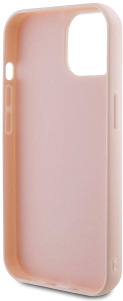 Handyhülle Karl Lagerfeld 3D Rubber Glitter Logo Karl Back Cover für iPhone 15 Rosa ...