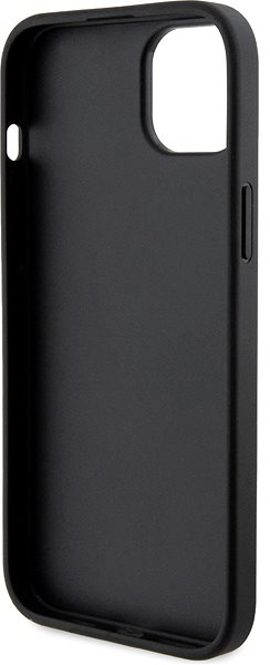 Telefon tok Karl Lagerfeld Fixed Glitter Metal Ikonik iPhone 15 Plus fekete tok ...