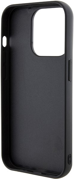 Telefon tok Karl Lagerfeld Fixed Glitter Metal Ikonik iPhone 15 Pro fekete tok ...