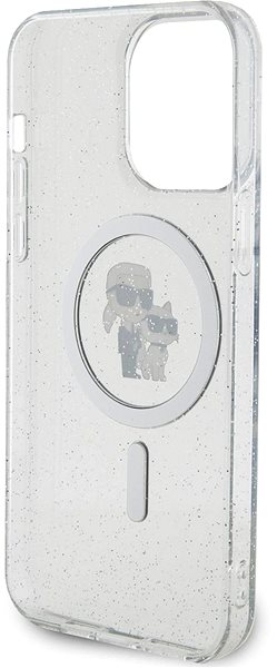 Handyhülle Karl Lagerfeld IML Glitter Karl and Choupette MagSafe Back Cover für iPhone 15 Pro Max transparent ...